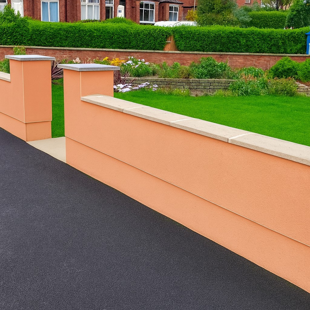 Monocouche render with crisp beads