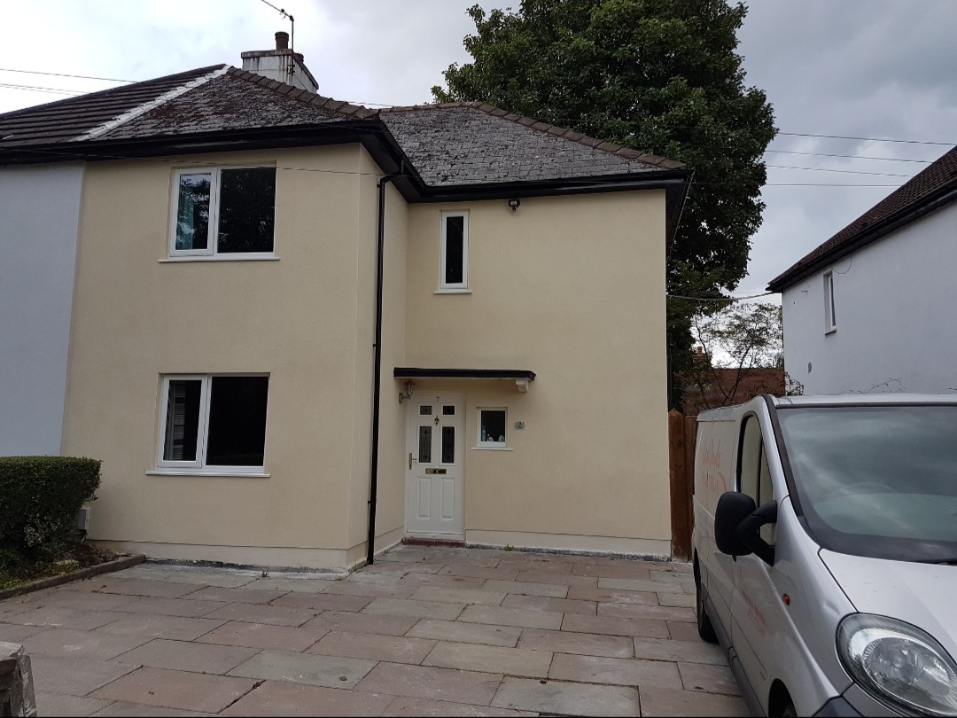 Complete façade refresh in a warm cream (front)